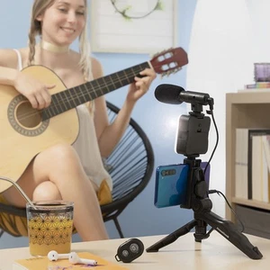 Kit Vlogging con Luz, Micrófono y Mando Plodni InnovaGoods 6 Piezas - Zdjęcie 1 z 10