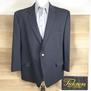Michael Kors Suit Jacket Blazer Mens 50R Black Double Vented Wool - Picture 1 of 10