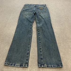 Wrangler Retro Boys Size 10 Regular Jeans Relaxed Straight Blue Denim Western - Picture 1 of 11