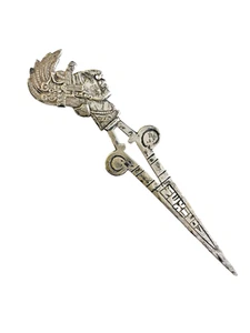 VINTAGE SOUVENIR MEXICO MAYAN CHIEF STERLING SILVER LETTER OPENER - Picture 1 of 7