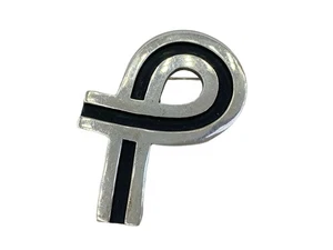 Bernice Goodspeed Taxco Mexico Mid-Century Vintage Silver Black Ribbon Brooch - Picture 1 of 5