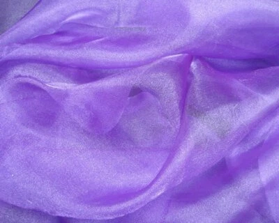 Organza Fabric - PURPLE - Snow Organza Sheer Costume Craft Fabric Material - Image 1 of 2