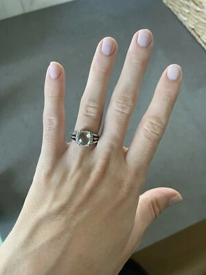 Anillo David Yurman Prasiolite Petite Wheaton® con pavé de diamantes Foto 1 de 4