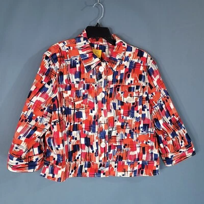 Ruby Rd Women's Button Up Jacket Long Sleeve Multicolor Size 16 - Image 1 of 4