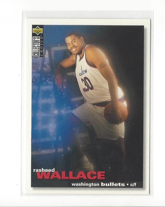 1995-96 Collector's Choice #239 Rasheed Wallace RC Rookie Bullets - Image 1 of 1