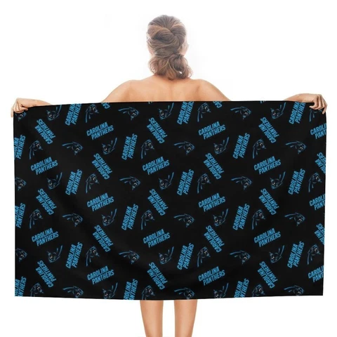 Carolina Panthers Adult Beach Towel Double-faced Pile Travel Towels 51*31in Cover