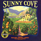 Vintage Sunny Cove orange Obst Etikett Reproduktion Metall Schild KOSTENLOSER VERSAND