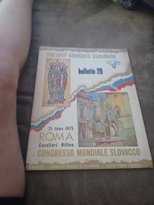 1975 Slovak World Congress Program Rome Illustrated Maps - Picture 1 of 7