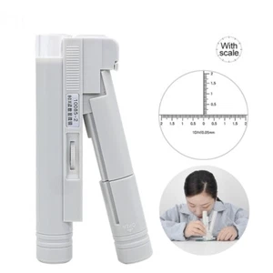 MINI Handheld Microscope Foldable Magnifying Glass w Scale LED Light Illuminated - Picture 1 of 15
