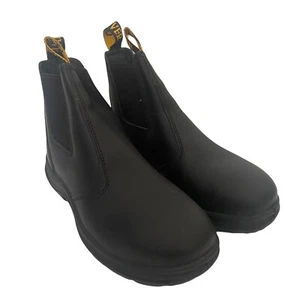 Oliver Mens Work Boots Shoes Black Size AU7.5 US8.5 Pull On Leather Upper - Picture 1 of 12