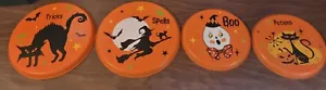 Electric Stove Top Range Round Halloween Decal Burn Covers Set 4 Cats, Ghost - Picture 1 of 11