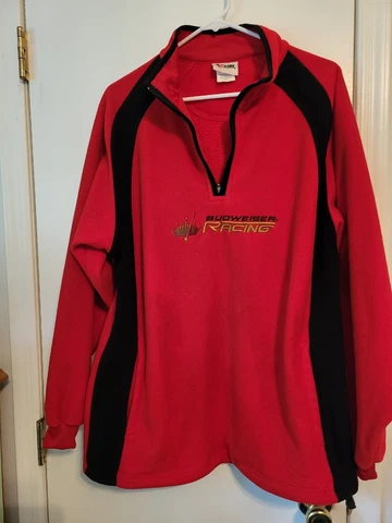 Vintage Dale Earnhardt Jr. Budweiser Racing Fleece Jacket Size Medium NASCAR #8 Cover