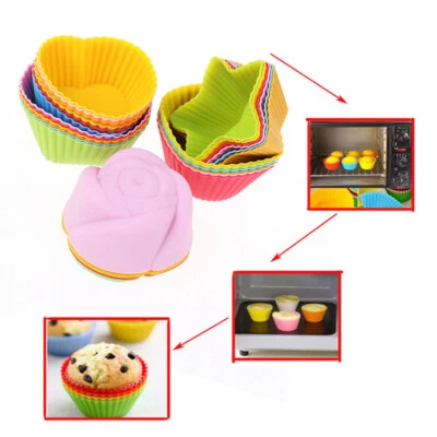 6 piezas de silicona para pasteles Cupcake Cup Cake Tool Utensilios para hornear - Imagen 1 de 4