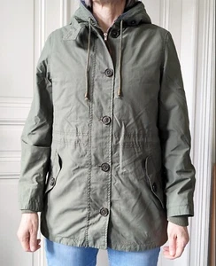 Boden Damen Jacke, Parka mit Kapuze und Teddyfutter, Khaki, Größe M - Bild 1 von 7
