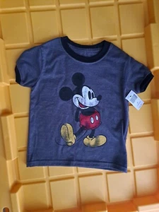 T-Shirt Mickey Mouse Disney Marke klassischer Vintage-Stil grau Größe 2 T - Bild 1 von 6