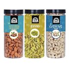 FOODS (DEVICE) Healthy Dry Fruits Combo Pack 1.5Kg (500G X 3)|Almonds (Np),Cashe