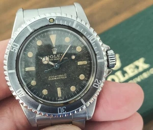 ROLEX SUBMARINER 5512 GILT VINTAGE FIRST METER EAGLE BEAK 1962 ONLY SWISS - Foto 1 di 7