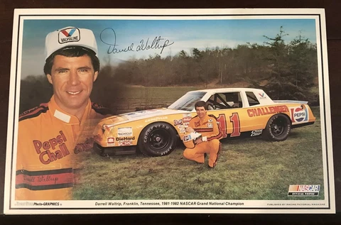 1980’s SportStar Photo Graphics NASCAR Darrell Waltrip Pepsi 11” X 17”  Poster Cover