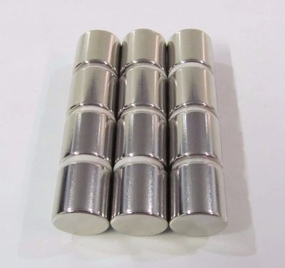 REVOLUTION MACHINES 5/8" N52 Magnet Cylinder 12 pcs Neodymium Rare Earth .625" 16mm Super Strength