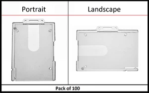 100 x Genuine Badge Buddy Enclosed ID Card Holder For Single & Dual ID PVC Cards - Picture 1 of 3