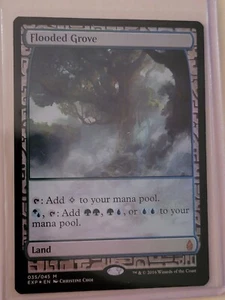 Unplayed FLOODED GROVE ZENDIKAR Qimira EXPEDITION FOIL Magic MTG - Picture 1 of 1