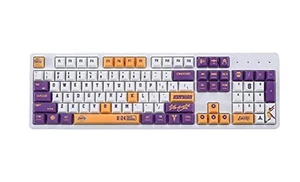 115-Key Los Angeles Lakers Keycap Set Mechanical Keyboard PBT Dye Sub ANSI Layou - Picture 1 of 7