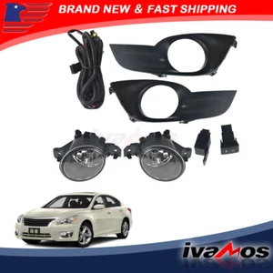 Fog Lamps Assembly w/ Switch Wiring For 2013-2015 Nissan Altima RH+LH S SL SV - Bild 1 von 12