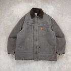 Carhartt Arctic Jacket - Xl - Grey Canvas Lined Insulated Og American Workwear