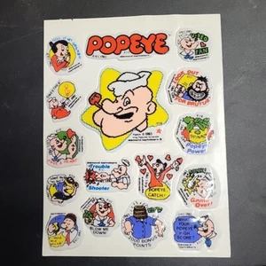 Popeye Video Game Puffy Stickers Video Missing 1 Sticker Olive Oil - Picture 1 of 2