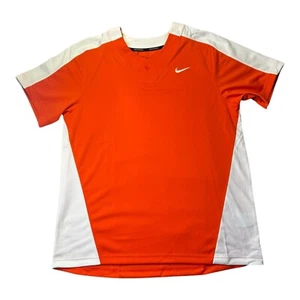 Nike Baseball Jersey Dri-Fit Vapor, Orange, One Button DM0775-821, Men's Size XL - Picture 1 of 8