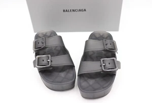 NUEVAS EN CAJA Balenciaga Mallorca Negro Hebilla Transparente Plataforma Deslizante 11 41 - Imagen 1 de 9