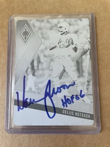 2017 Panini Phoenix #86 Warren Moon Signed Printing Plate Autographed 1/1 Oilers - Picture 1 of 2
