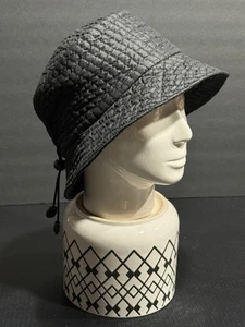 Grevi Firenze Women’s Quilted Black Bucket Hat - Picture 1 of 4