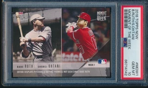 PSA 10 SHOHEI OHTANI/BABE RUTH 2018 Topps Update Moment of the Week RC GEM MINT - Bild 1 von 2