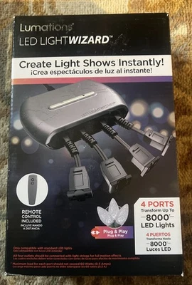 NUEVO Lumations LED LightWizard, 4 Puertos, 8000 Luces LED, Mando a Distancia Incluido Foto 1 de 4