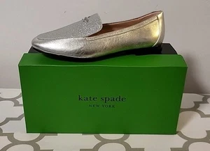 New Kate Spade New York Loafer Metallic Women Shoes Sz 8M Leather City Nights - Picture 1 of 14