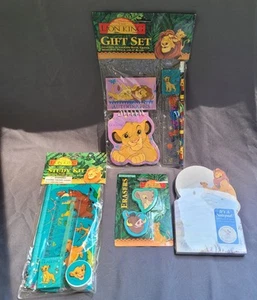 Vintage The Lion King Stationary Lot Note Pad Erasers Study Kit Gift Set All NEW - Picture 1 of 14