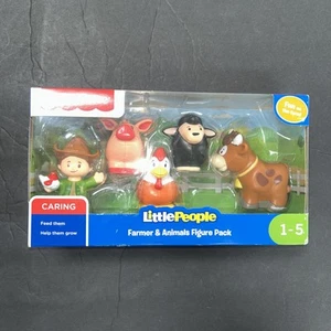 Little People Farmer & Animals Figure Pack Cow Pig Sheep Chicken Farmer NIB - Picture 1 of 5