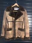 Schott Suede Coat With Sherpa Lining Size 44 Vintage
