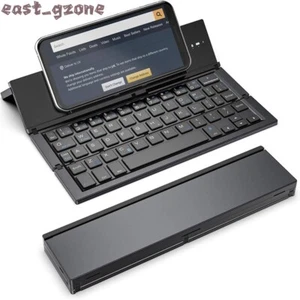 Aluminum Alloy Housing Foldable Keyboard Bluetooth for iPhone iPad Tablet Laptop - Picture 1 of 9