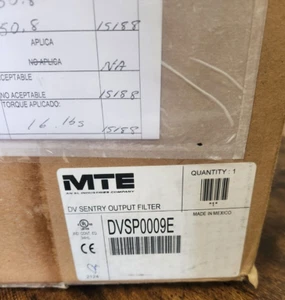 MTE DV Sentry Output Filter DVSP0009E Panel Mount 9 Amp 230v or 480v NIB - Imagen 1 de 4
