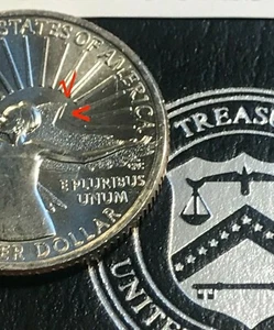 P Maya Angelou 2022 error cuarto BU troquel inverso gubia pájaro llevar ramita nido - Imagen 1 de 9