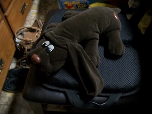 HUGE Vintage TONKA 18" POUND PUPPIES Oversized Chocolate Brown Plush Hound Dog - Picture 1 of 4