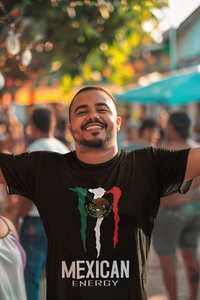 Mexican Energy Graphic Tee Mexican Hispanic, Gift, T-Shirt - Picture 1 of 4