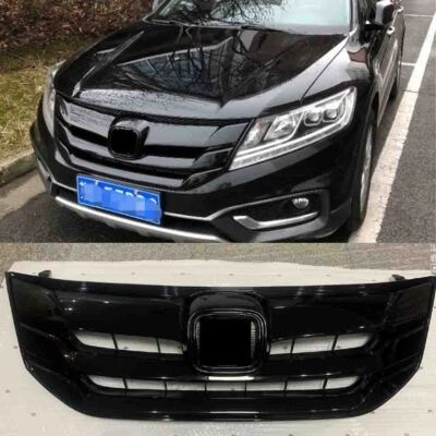 For Honda Crosstour 2013 2014 2015 Front Upper Bumper Gloss Black Grille Grill - Image 1 of 2