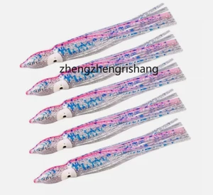 Colored Octopus Squid Skirt Fishing Bait 12cm 4g Hollow Octopus Trolling Lures - Picture 1 of 26