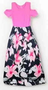 Kancystore Maxi Dress Womens Small Pink Floral Cottagecore Summer Festival - Picture 1 of 14