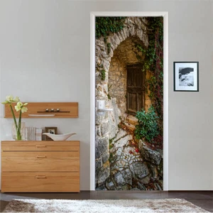 3D Wooden Door I8221 Door Wall Stickers Wall Murals Wall Print Deco Erin 2023 - Picture 1 of 11