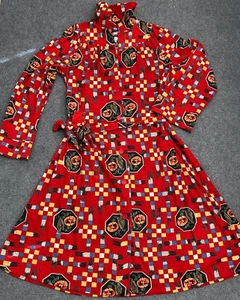 Domony Sydney Vintage 1970s shirt dress Loud Ugly Print Sekers Acrylic Dopamine - Picture 1 of 15