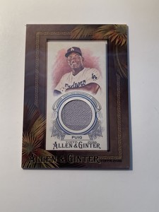 2016 Topps Allen and Ginter Framed Mini Relics #AGRYP Yasiel Puig